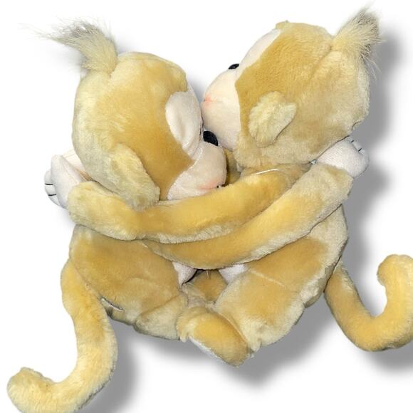 Vintage Hallmark Monkeys Plush Pair Sugar Spice Kiss Hug Nursery Twins x2 Gift - Picture 2 of 15